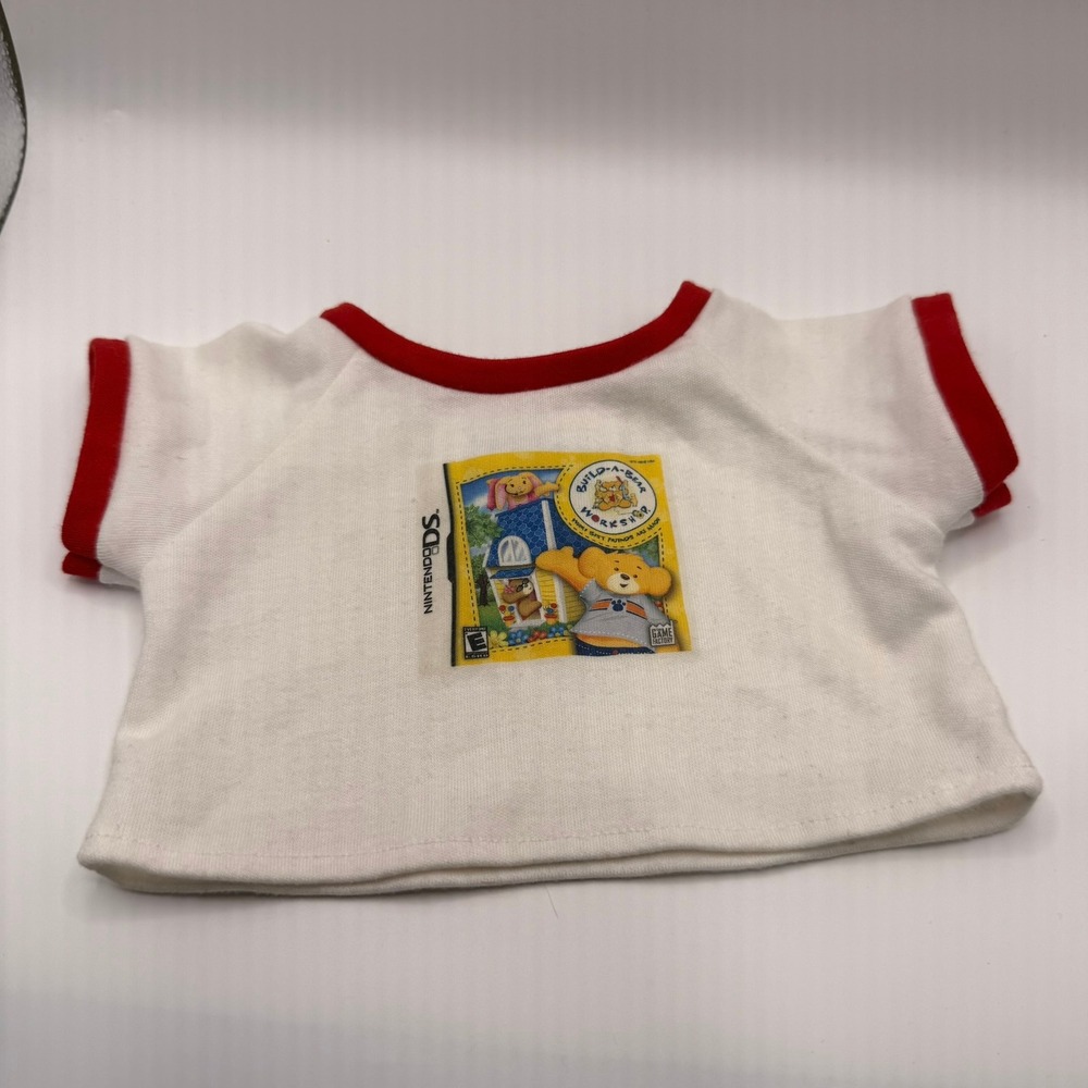 ✨3 for $20 Build-A-Bear Nintendo DS Game Graphic Ringer T-Shirt White Red
